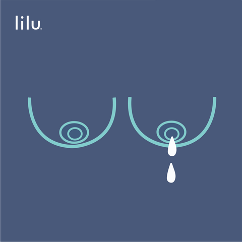 A Lilu illustration of milk letting down, from the article on milk coming in.